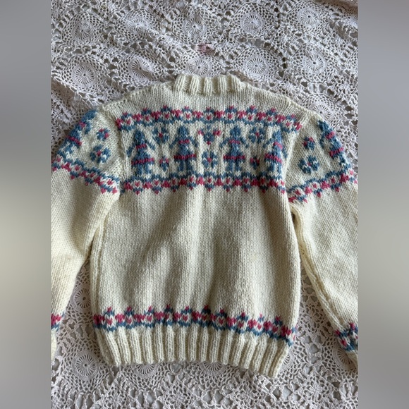 Vintage Toddler Knit Cardigan Cowichan - Picture 3 of 3